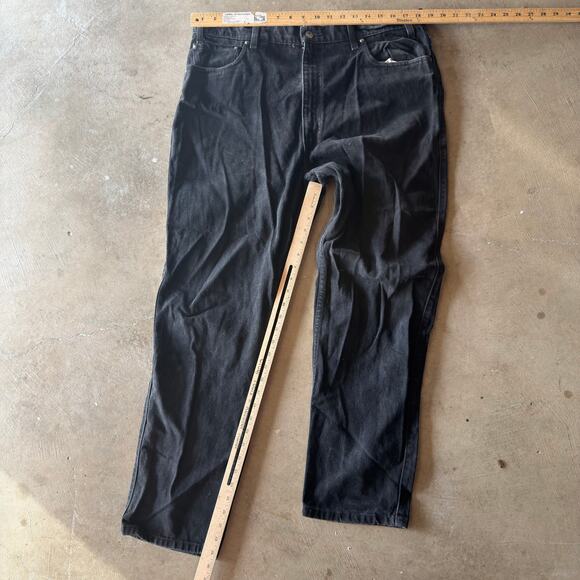 VINTAGE 90S BAGGY BLACK LEVIS BROWN TAB 540 MADE USA RELAXED FITS MENS 36X29 - Picture 6 of 7